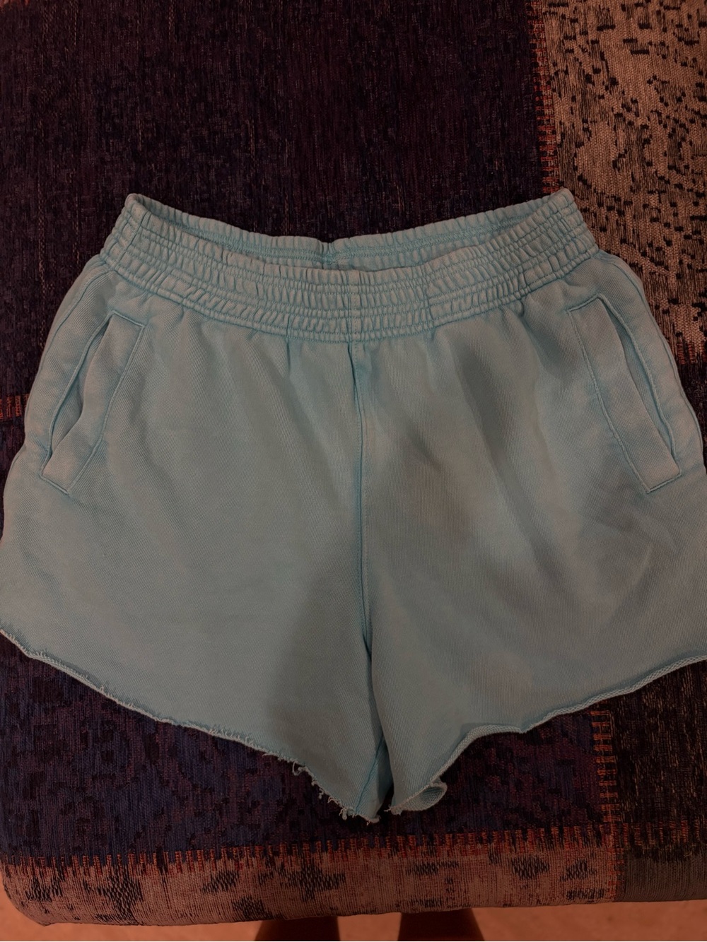 aerie Light Blue Elastic-Waist sweat Shorts